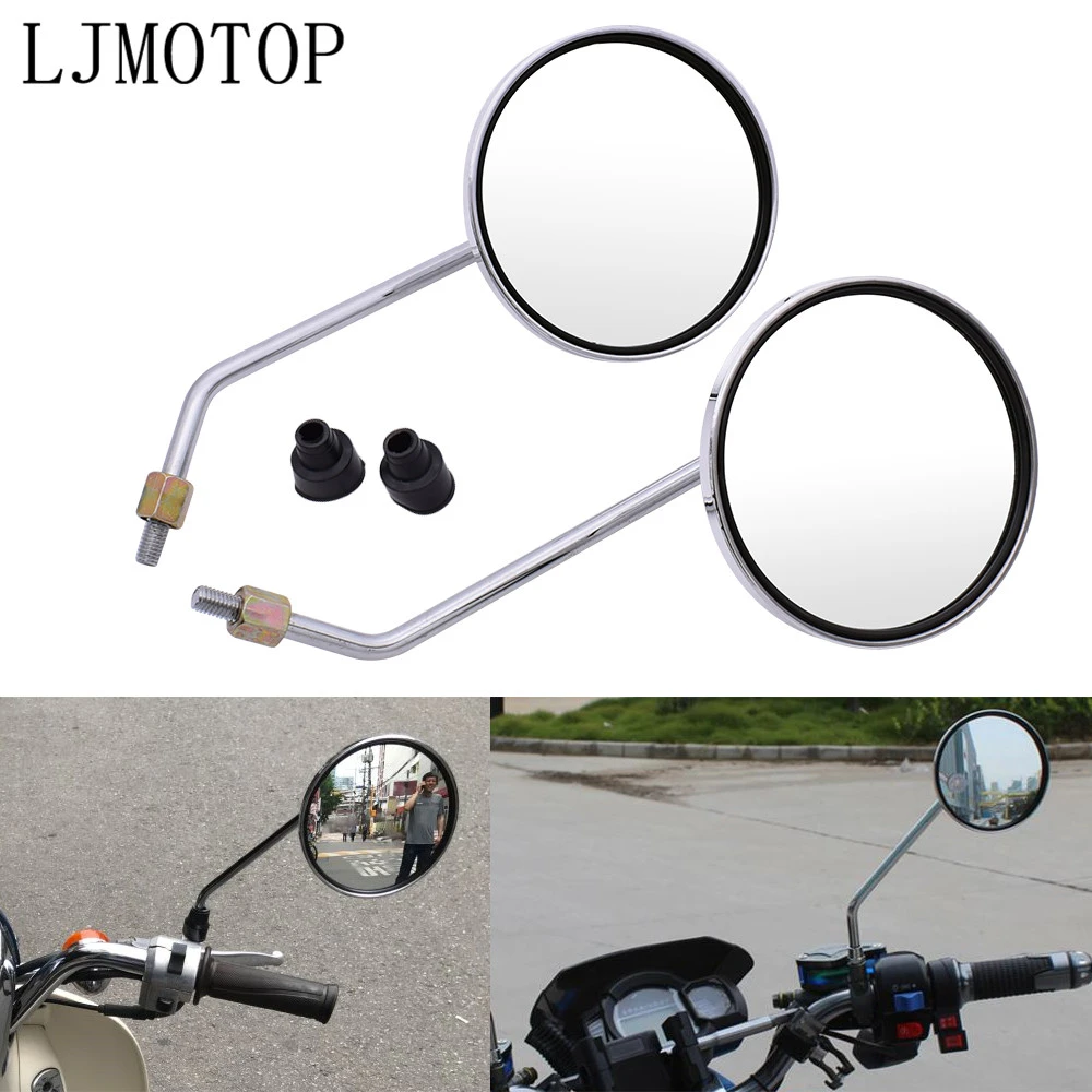 Silver Motorcycle Mirrors Rearview Side Mirror Round Mirror 8mm 10mm For Ducati Monster M600 M6 M750 M900 Scrambler 1100 Covers Ornamental Mouldings Aliexpress