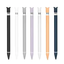 Étui de protection Anti défilement en Silicone pour crayon Apple iPad 1s, mignon, oreille de chat, capuchon de protection, housse de protection, peau pour crayon Apple 