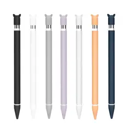 Étui de protection Anti défilement en Silicone pour crayon Apple iPad 1s, mignon, oreille de chat, capuchon de protection, housse de protection, peau pour crayon Apple 