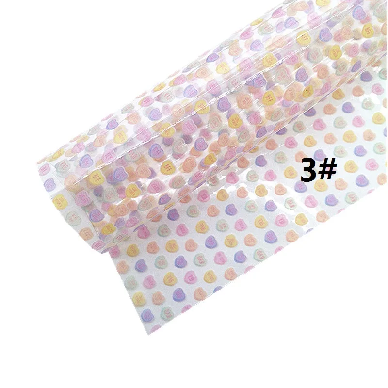 Sewing & Fiber Candy Hearts Printed Transparent See Through JELLY