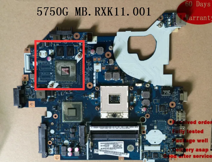 Материнские платы MB.RXK11.001 для ноутбука ACER ASPIRE 5750G 5750ZG 5755G материнская плата