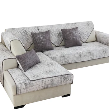 

1PCS Modern Living Room Plain Color Twill Sofa Bench Couch Cover Non-slip Cotton Slipcover Armchair Canap Mattress