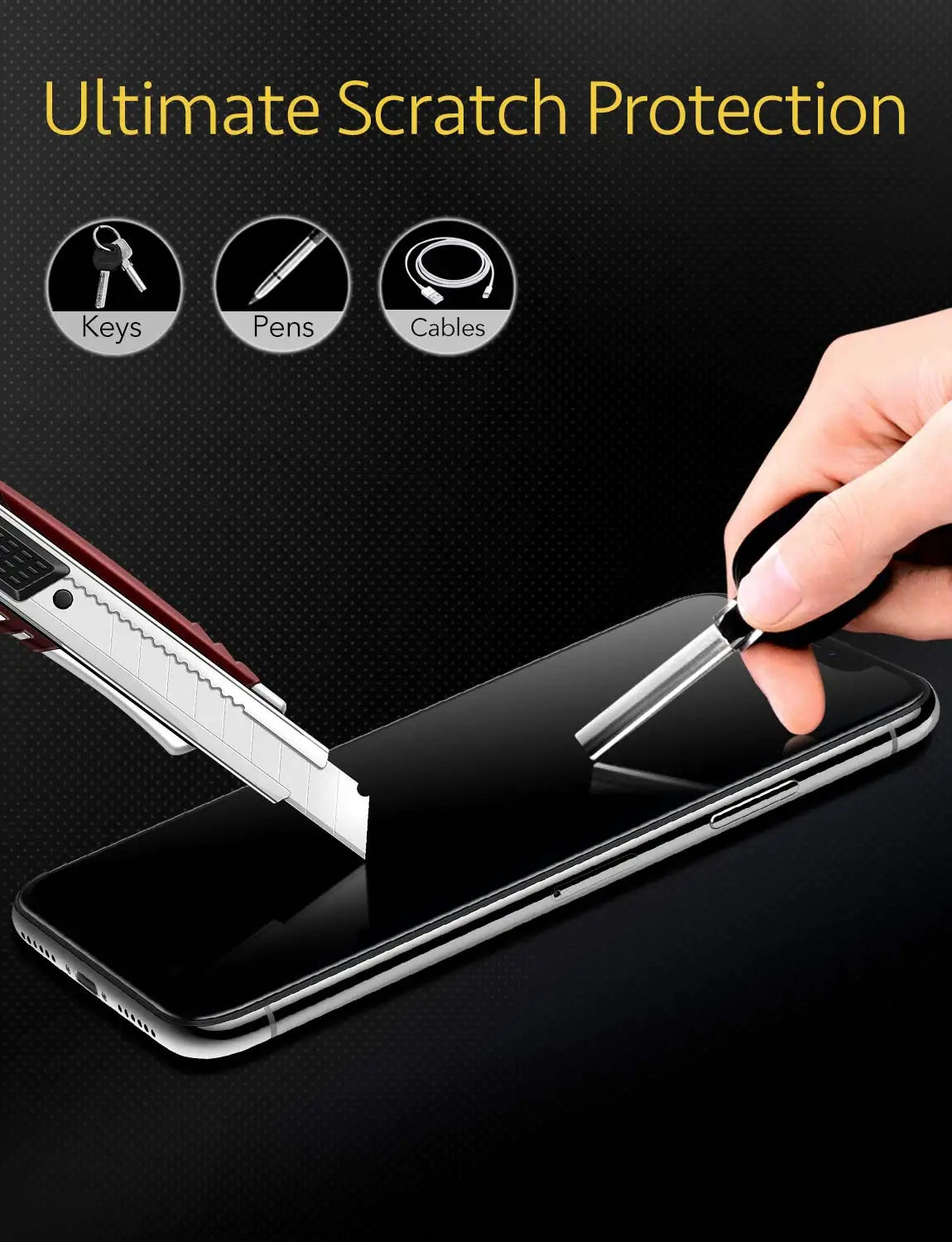 Дешево Защитное закаленное стекло для экрана ESR для iPhone X XS XR XS Max, 2 шт. лот, 3D полное покрытие экрана, прозрачная высококачественная пленка из закале...