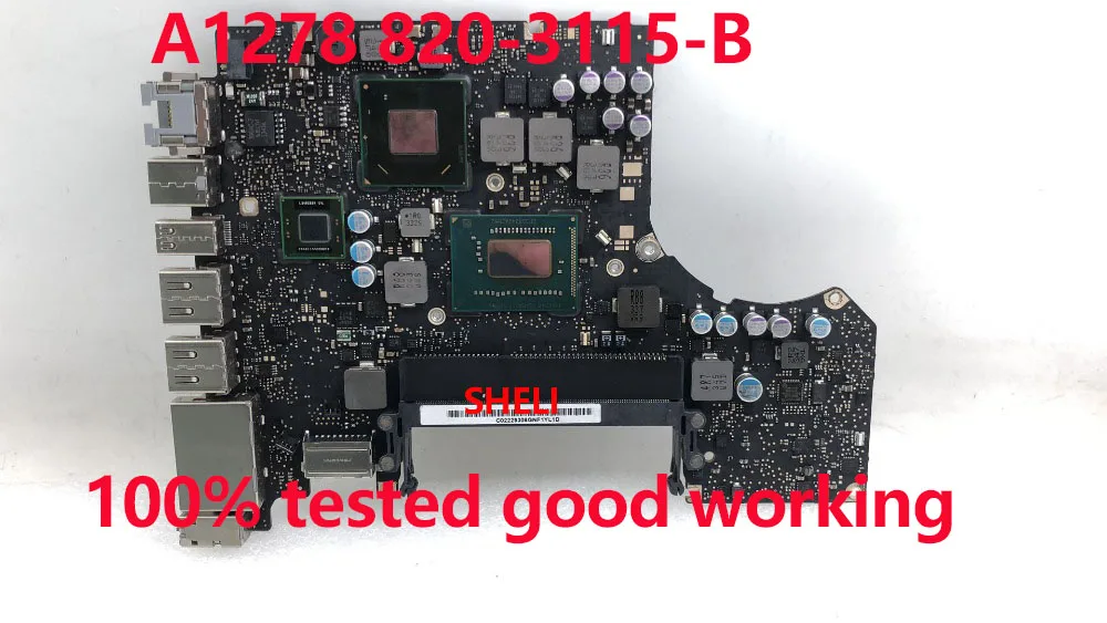 SHELI для Macbook Pro 1" A1278 материнская плата для ноутбука i5 SR0N0 2,5 ГГц Материнская плата основная плата 820-3115-B 820-3115-B 2012 MD101 MD102 протестированная хорошая работа