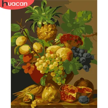 

HUACAN Pictures By Number DIY Fruit Kits Drawing On Canvas Paint By Numbers Hand Painted Painting Art Gift Home Decoration