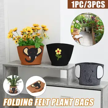 

Non-woven Fabric Desktop Plant Pot Creative Design Pocket Plant Container For Garden Balcony Cultivation Flower Pots & Planters