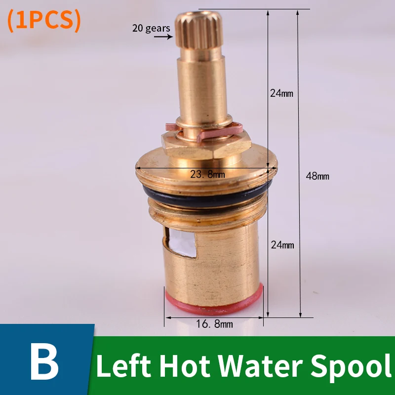 B-Left Hot Water Quick Opening Shower Faucet Cartridge Brass Hot and cold Water Tap Mixer Inner Faucet Valve Kitchen Bathroom Tap Accessories - Цвет: B-Left Hot Water