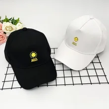 Горячая Распродажа, модные регулируемые шляпы Happy Sunday, черно-белая кепка в стиле хип-хоп, уличная Кепка для мальчиков, Повседневная шляпа для взрослых, летняя женская шляпа