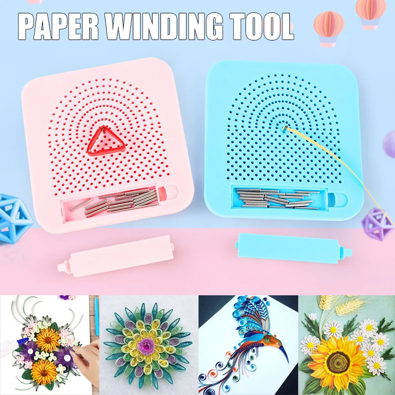 

Paper Quilling Board with Pins Grid Guide for Paper Crafting Winder Roll Square DIY Craft Tool TT-best