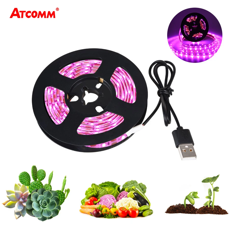 Usb Led Grow Light Full Spectrum 5v 1m 2m Led Grow Phyto Lamp Strip