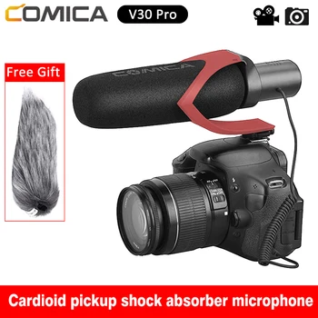 

Comica CVM-V30PRO Camera Microphone Electric Super-Cardioid Directional Condenser Mic For Smartphone Video Canon Nikon Sony DSLR