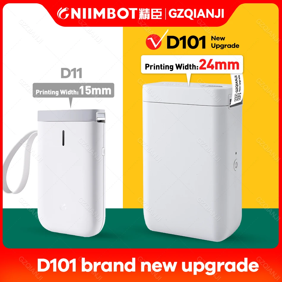 Мини термопринтер Niimbot D101 D11 D110 Plus для этикеток принтер без чернил портативный
