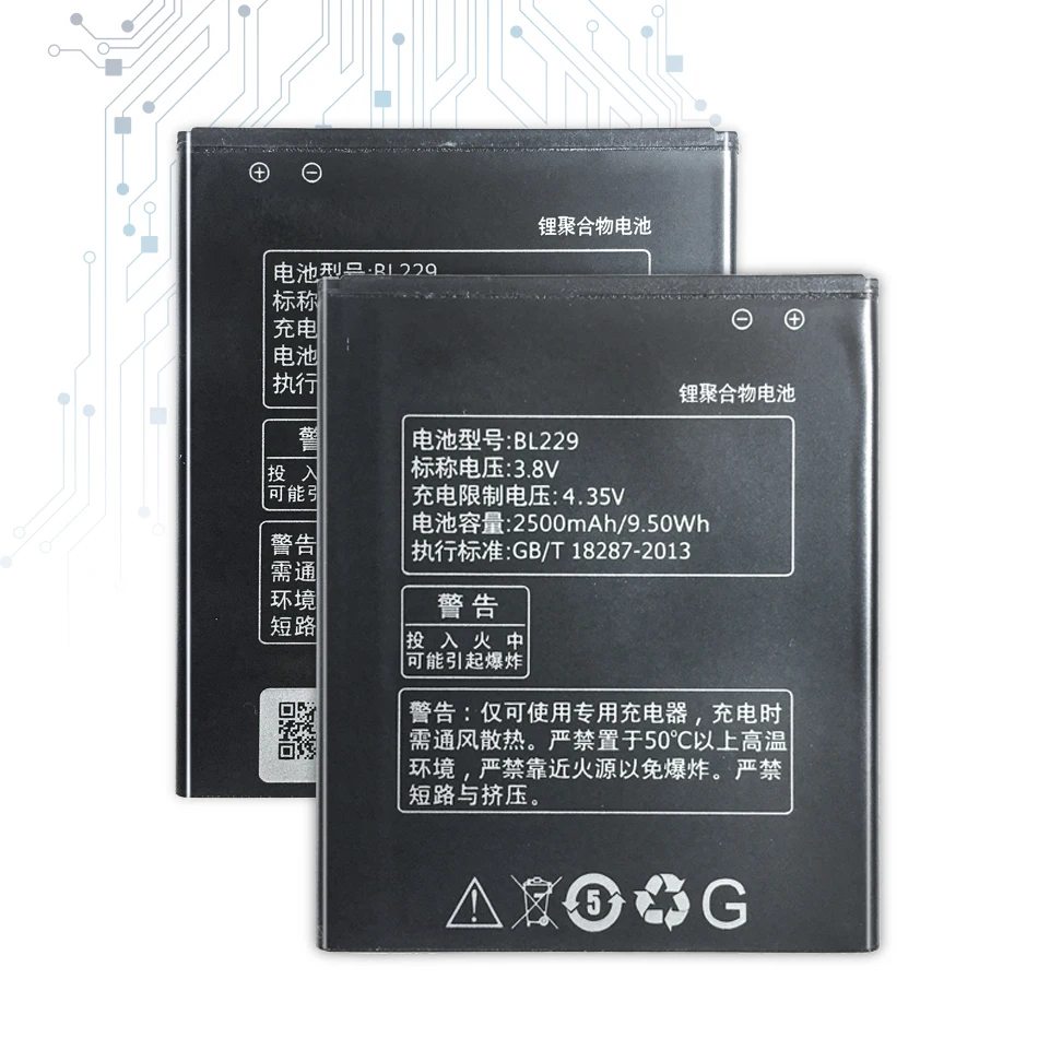 2500mAh BL229 Сменный аккумулятор для Lenovo A8 A808T A806 номер отслеживания | Мобильные