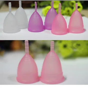 

1PCS Feminine Menstrual Cup Hygiene Menstruelle Moon Period Cup Mestruale Coupe Silicone Coppetta 3 Colors Size S L