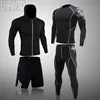 2021 Men Sportswear Compression Suits Breathable Gym Clothes Man Sports Joggers Training Gym Fitness Tracksuit Running Sets 4XL 1