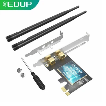 

EDUP Wifi PCI-Express Adapter 300Mbps 2.4GHz Desktop PCI-E Expansion Wireless Network Card pcie With 2 Antennas for PC Computer