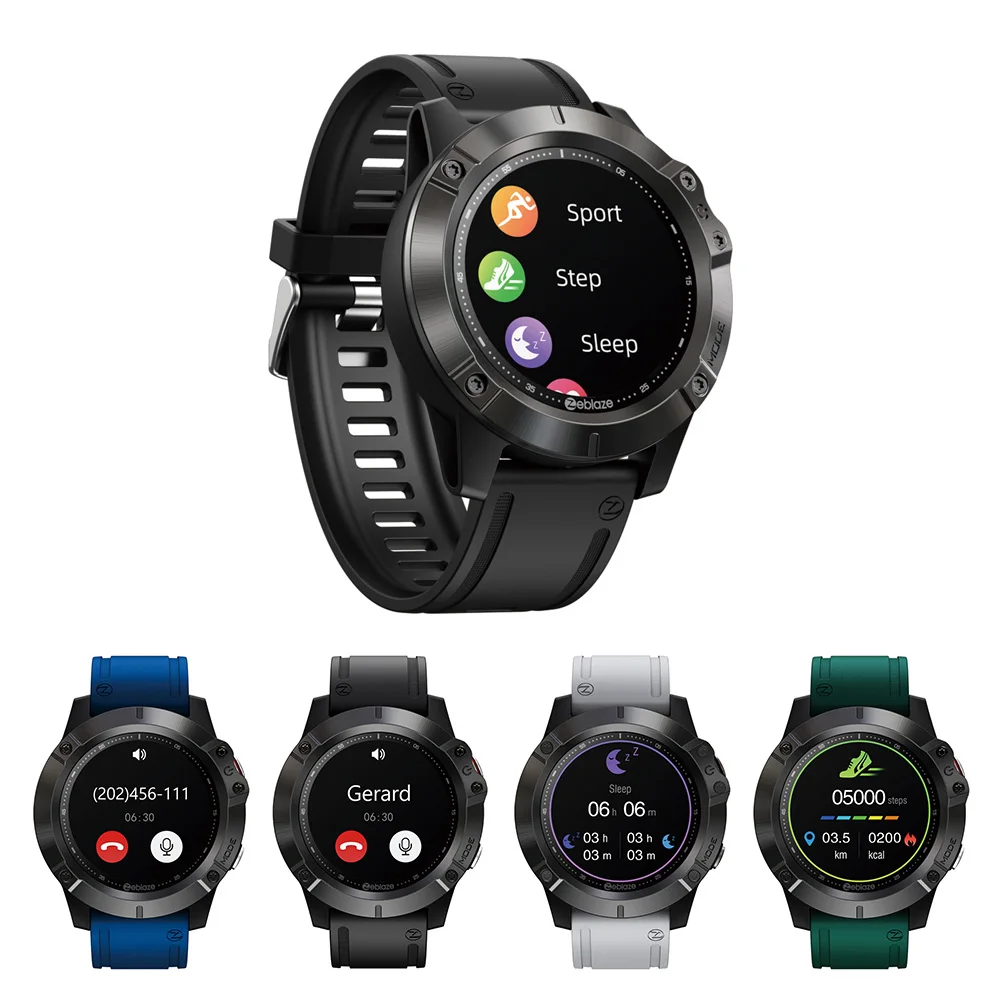 Смарт-часы Zeblaze VIBE 6 с цветным сенсорным экраном 1 3 дюйма IP67 пульсометром