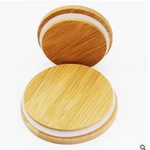 Производители высокого качества поставляемые бамбуковые крышки закупориваемая банка бамбуковые крышки настраиваемые, с логотипом двухслойная крышка чашки Полный диапазон o