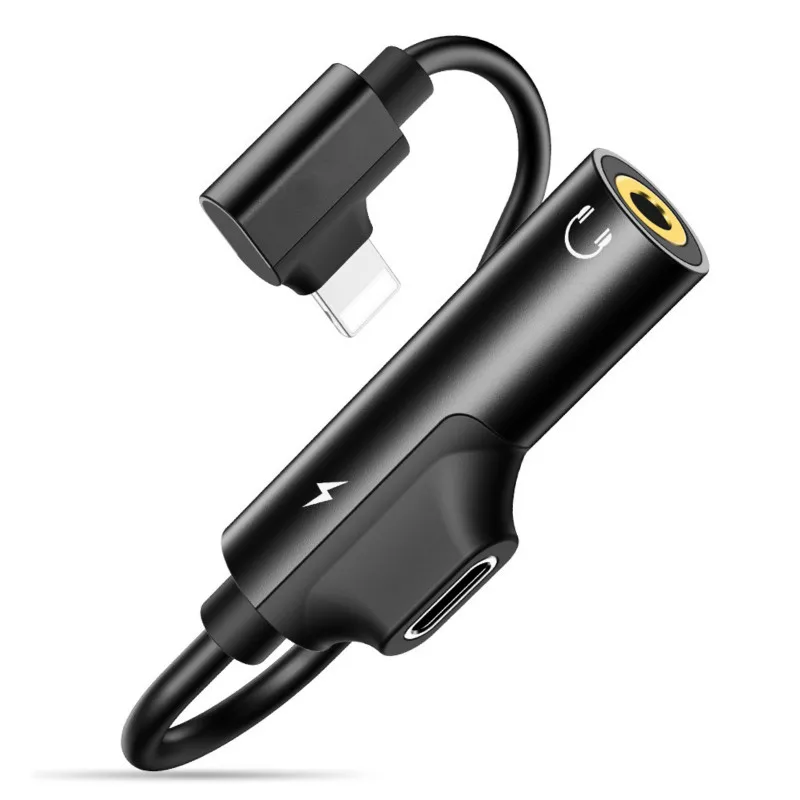 

2in1 Charging Audio Adapter For iPhone 7 8 X XS MAX USB to 3.5MM Converter For iPhone X XS Max 3.5 Jack Charge Splitter