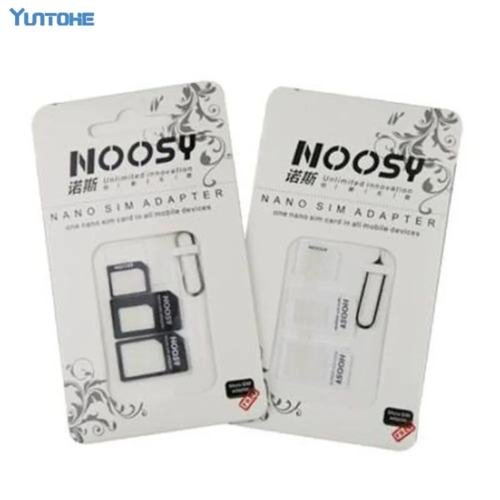 200 комплектов адаптер для Nano SIM карты 4 в 1 Micro Sim с извлекающим контактным ключом
