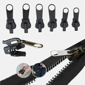 

6 Stks/set 3 Universal Rits Reparatie Kit Instant Fix Vervanging Zip Slider Tanden Rescue Nieuwe Ontwerp Ritsen Voor Naaien