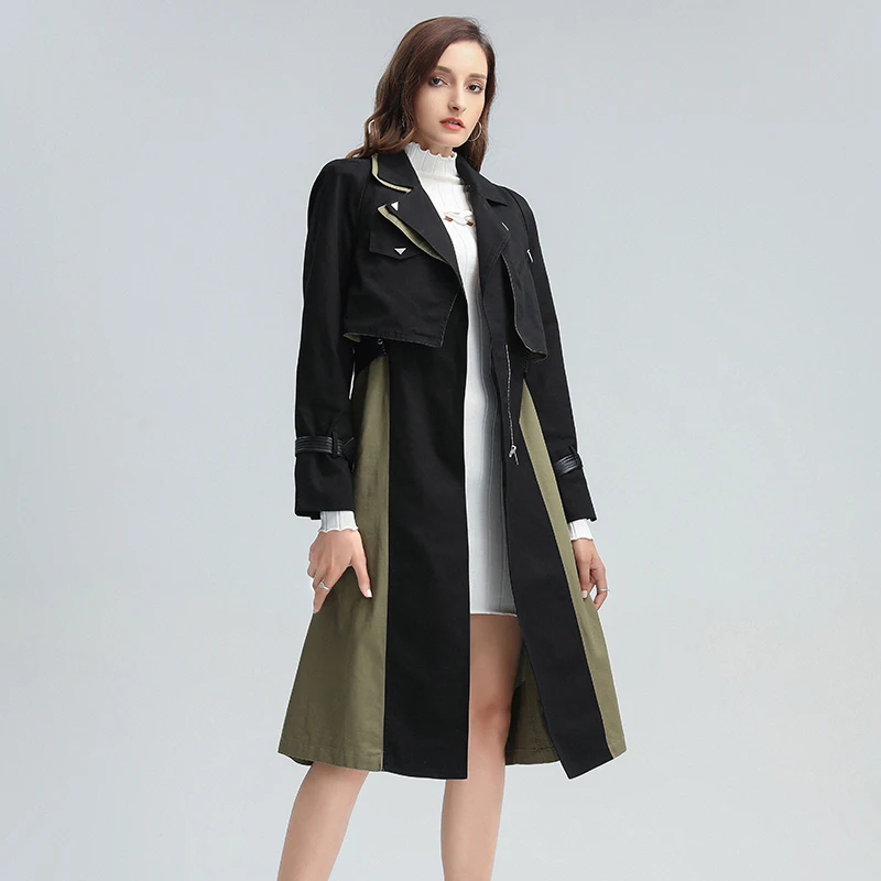 TWOTWINSTYLE Patchwork Hit Color Windbreaker For