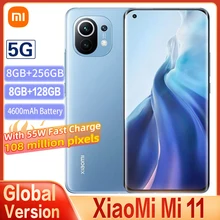 Global Version Xiaomi Mi 11 Smartphone 8GB RAM 256GB ROM Snapdragon 888 Octa Core 100 Million Pixels 55W Fast Charge 120Hz NFC