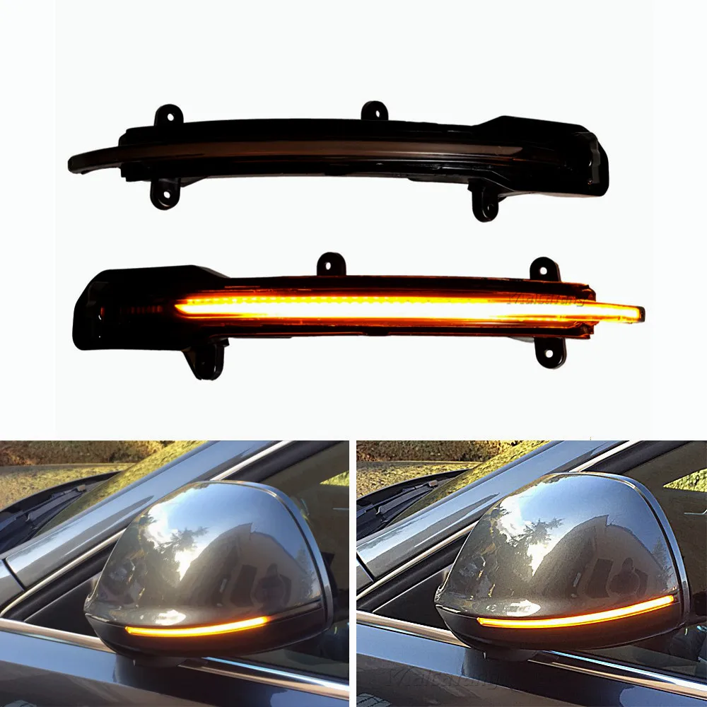 

2PCS Dynamic Blinker Turn Signal LED Side Rearview Mirror Indicator Repeater Light For Audi Q5 SQ5 8R Q7