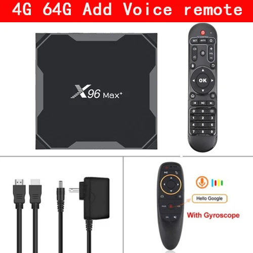 X96 Max plus Smart tv Box Android9.0 четырехъядерный процессор Amlogic S905X3 4 ГБ 32 ГБ 64 Гб 2,4G и 5,0G WIIF BT4.0 1000M 8K HD Netflix телеприставка - Цвет: 4G 64G Voice remote