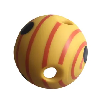 

Pet Dogs Cats Sound Ball Toy Opp Bag Packaging Yellow Dog Ball Toys Bite Molars Toys
