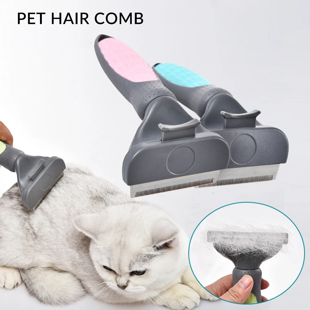 Расчески для собак, для удаления волос, щетка для кошек, инструменты для ухода за лошадьми, съемный триммер для домашних животных, расчески, золотистый ретривер, один клик, расческа, нож для бритья