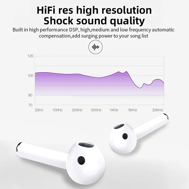 headphones wireless bluetooth 5 0 TWS Air Earbuds with Charging Box microphone sport Headset Earbuds With Mic For smart Phone