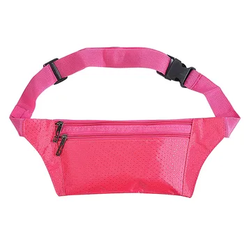 

waistbags for Men's And Women‘s Simple Leisure Solid Waterproof Sport Fitness zipper Waist Packs Plastic solid 8 color gifts hot