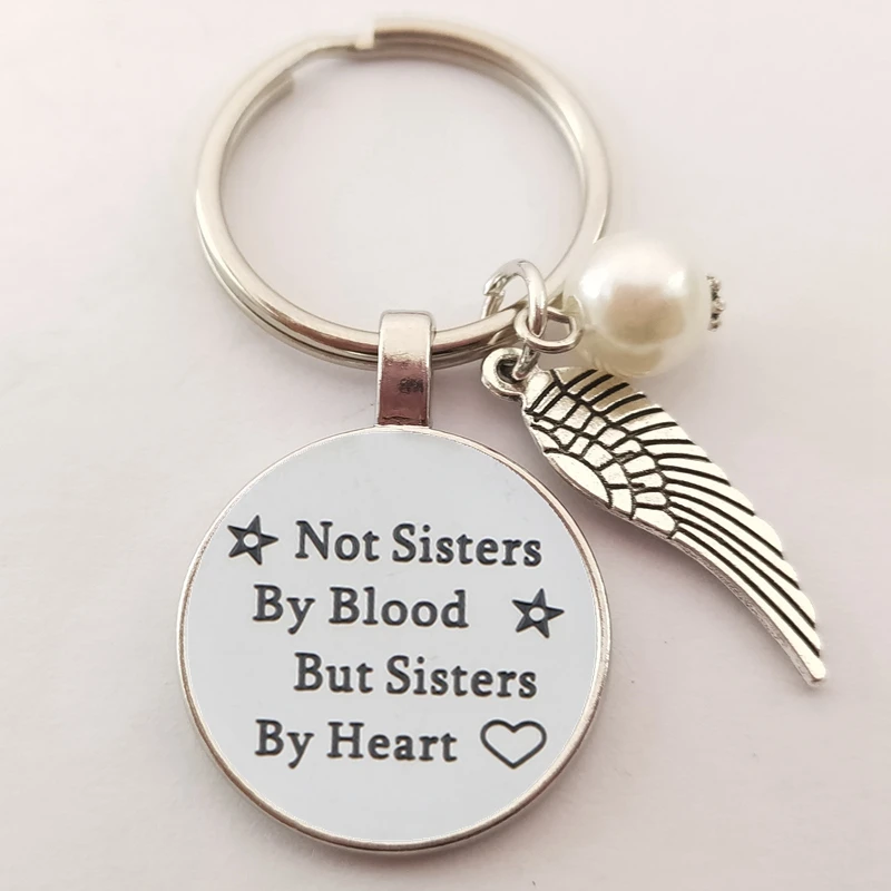 Key Chain Friends Not Sisters By Blood But Sisters By Heart Keychain Keyring 