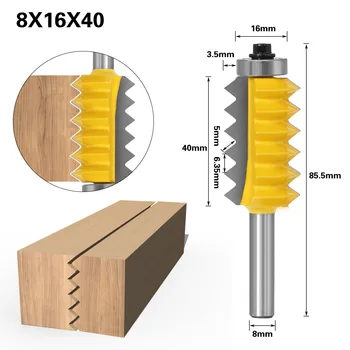 

Solid ​Router Bit Steel CNC Shank Panel V Joint Bit Multi Teeth Milling