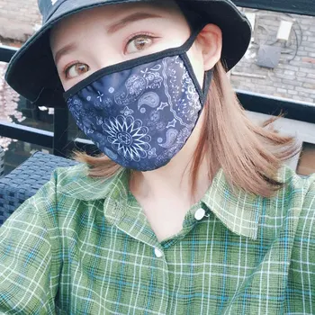 

3pcs Big Size Expression Mouth Mask Cotton Black Mouth Mask Unisex Mask Mouth-muffle Dustproof Respirator Anti-Dust Mouth Covers
