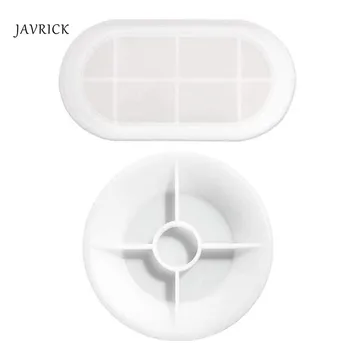 

2 Pcs Resin Crystal Epoxy Mold Jewelry Tray Casting Silicone Mould DIY Crafts Soap Dish Ring Holder Making Tools
