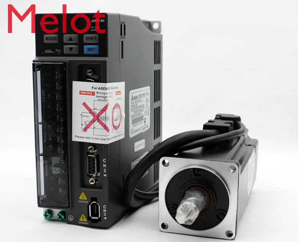 

ECMA-C20604RS+ASD-B2-0421-B DELTA 0.4kw 400w 3000rpm 1.27N.m ASDA-B2 AC servo motor driver kits with 3m power and encoder cable