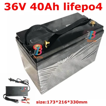 

waterproof 36V 40AH Lifepo4 battery with BMS 12S for 1000W 1500W scooter bike Tricycle Solar Backup power supply +5A charger