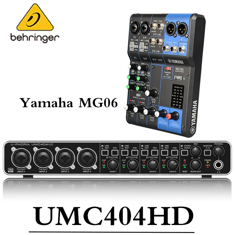 Yamaha Mg06x Professional Portable Mixer Behringer Umc404hd Studio