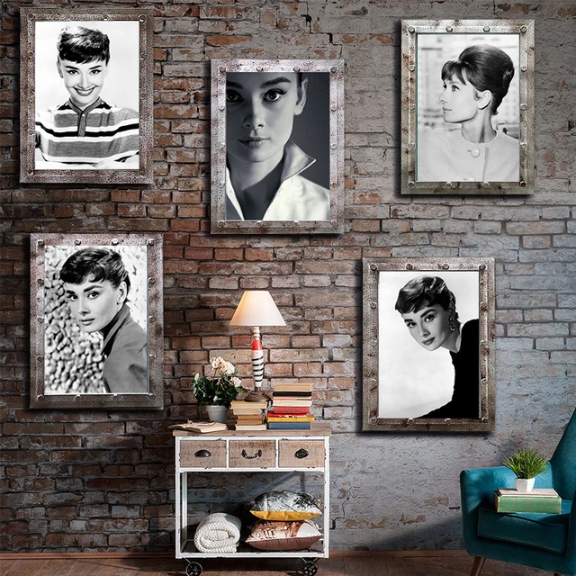 Audrey Hepburn home poster home decor Nordic canvas painting ...