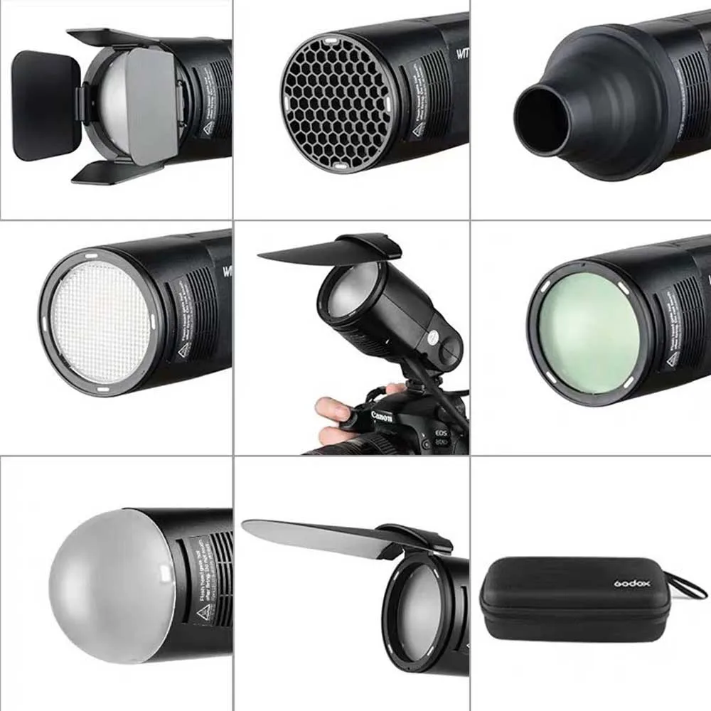 Magnetic Round Head Flash AK R1 Accessory Set Kit For Godox AK-R1 Kit Mini Photography Replacement Parts For Godox H200R v1 4