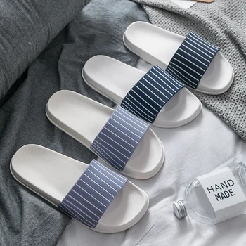 

Women Slippers Summer Slides Striped Thick Bottom Beach Slides Casual Non-slip Slide Sandals Women Men Girls Home Casual Shoes