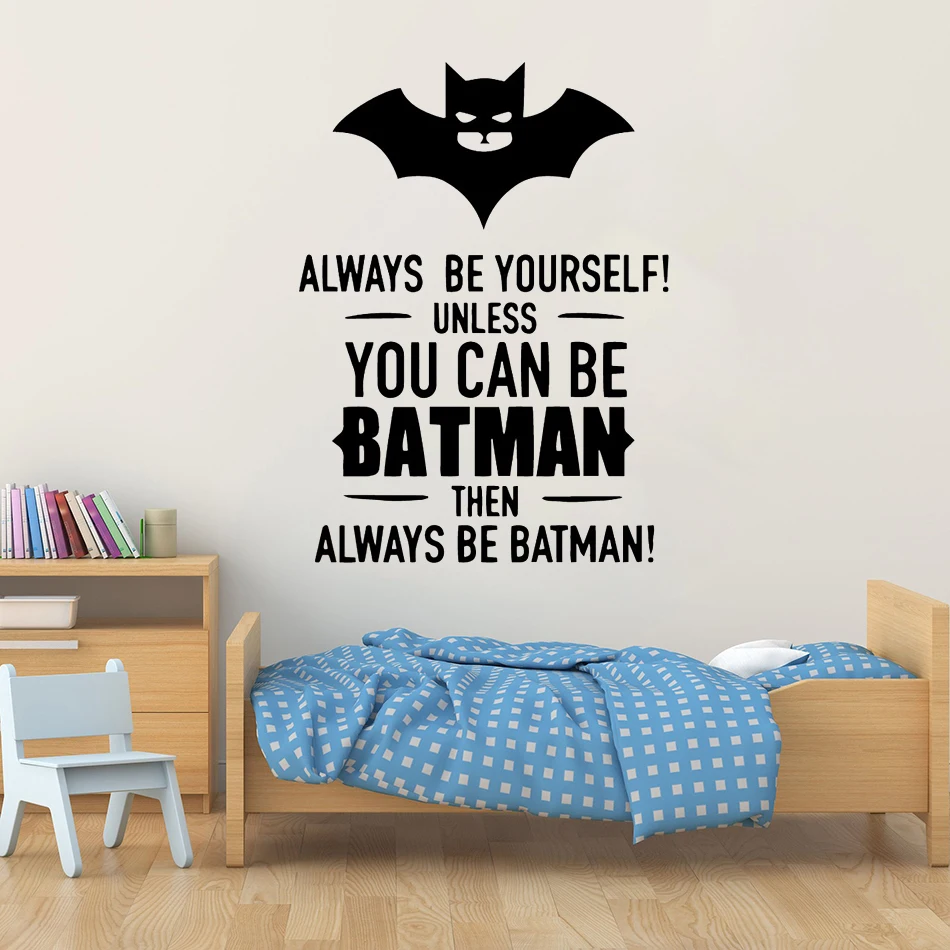 

Removable batman Wall Sticker Pvc Removable Removable Vinyl Mural Wallpaper Wall Decoration Murals LW725