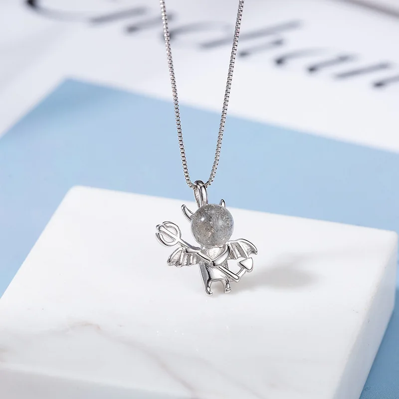 

Little Devil Necklace Women's South Korea INS Simple Non-mainstream Sense of Design Cool Online Celebrity Versatile Short Choker