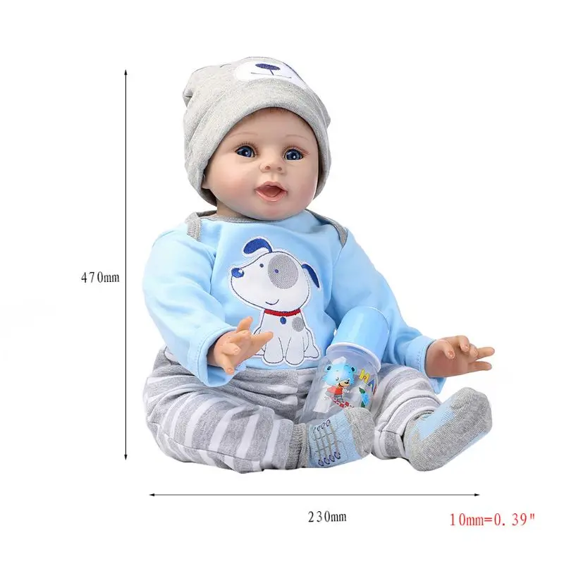

Soft Silicon Simulation Dolls Newborn Lifelike Smiling Boy Baby Early Childhood Y4QA