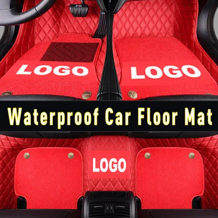 luxury Red A CARFUNNY с правым приводом водонепроницаемые автомобильные коврики для toyota land cruiser 200 mercedes slk r171 toyota fortuner ковровые вкладыши - Название цвета: luxury Red A