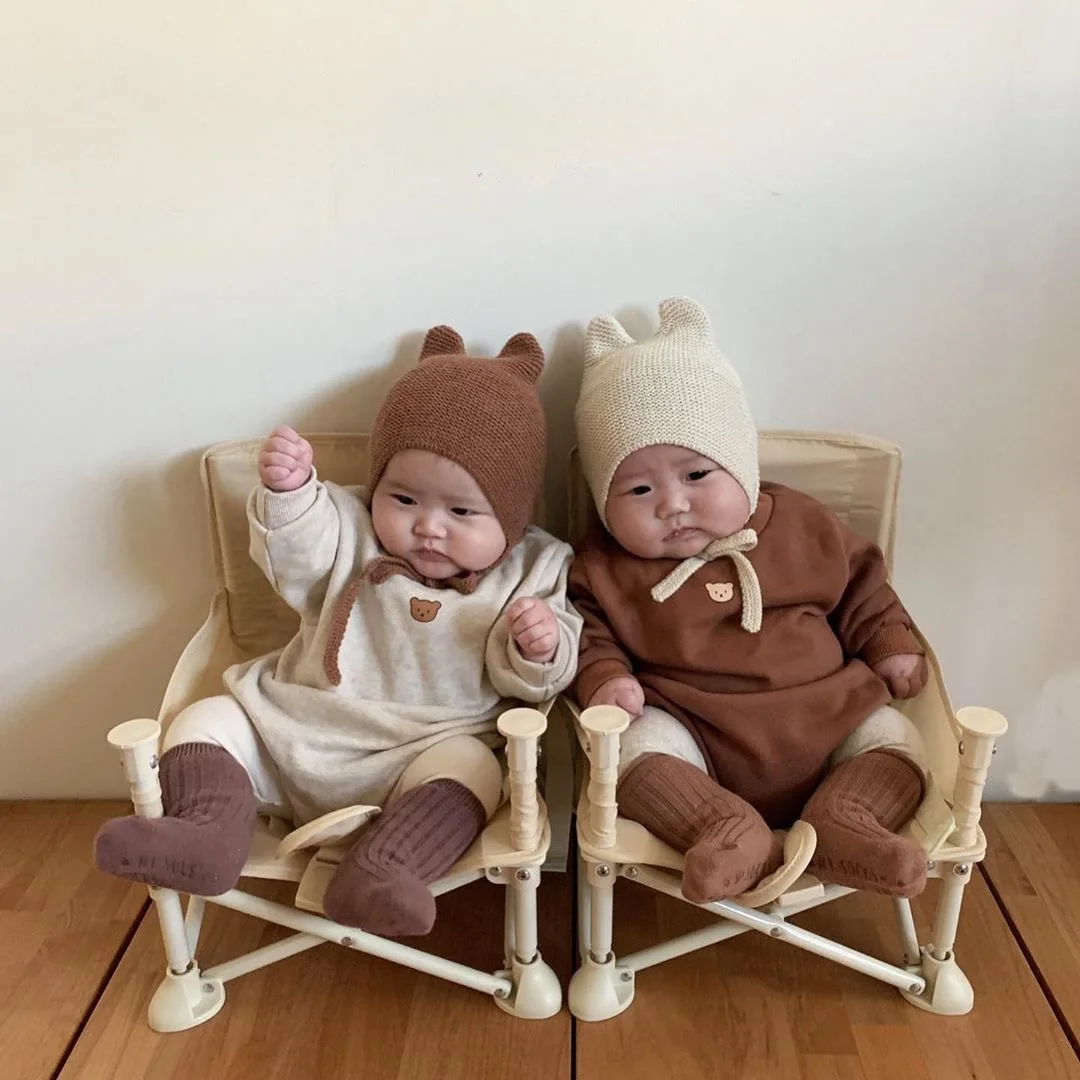 Осень 2020 Одежда для новорожденных мальчиков и девочек боди с принтом медведя