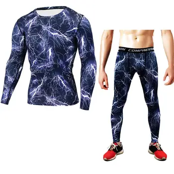 

Thermal Underwear Men Winter Camouflage Sports Cycling Base layer Men Workout set Compression thermal underwear rashgard male