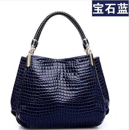 

2019 New Style Europe And America Fashion Classic Retro Crocodile Pattern Women's One-Shoulder Handbag WOMEN'S Bag
